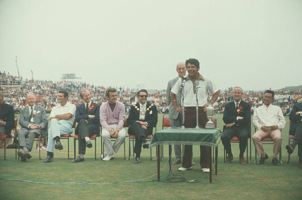 Lee Trevino at the presentation at The Open in 1971